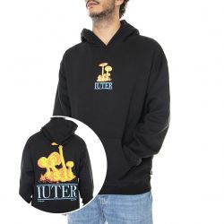 Iuter-Mens Growing Hoodie Black Sweatshirt-22WISH41-BLACK