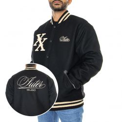 Iuter-XX Anniversary Varsity Jacket Black - Giacca Invernale Uomo Nera-22WIJW80-BLACK