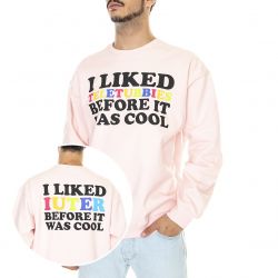 Iuter-Mens Now Cool Crew Pink Sweatshirt-22WISC45-PINK