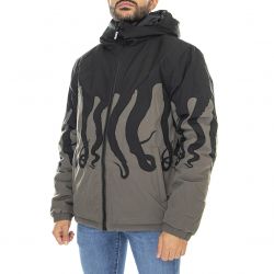 Octopus-Octopus Layer Puff Jacket Army - Giacca con Cappuccio Uomo Verde / Multicolore-22WOJH01-ARMY