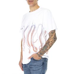 Octopus-Octopus Gradient Tee White - Maglietta Girocollo Uomo Bianca-22WOTS13-WHITE