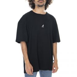 Kangol-Mens Daren T-Shirt - Black - Maglietta Girocollo Uomo Nera