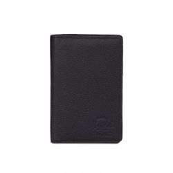 Herschel-Search Rfid Black Pebbled Leather Wallet
