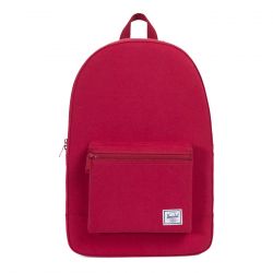 Herschel-Packable Daypack Cotton Canvas Brick Red Backpack-10076-01998