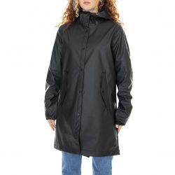 Herschel-Womens Fishtail Rainwear Black Hooded Winter Jacket -40002-00022