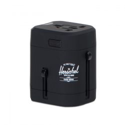Herschel-Travel Adapter Black - Adattatore da Viaggio Nero
