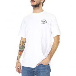 Herschel-Mens Arabic Classic Logo White Crew-Neck T-Shirt-50027-00244