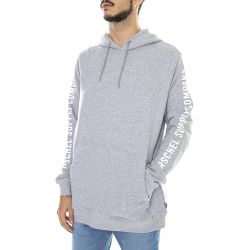 Herschel-Mens Pullover Print White / Heather Grey Hooded Sweatshirt-50033-00354