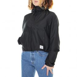 Herschel-Womens Cropped Wind Black Hooded Waterproof Jacket-40057-00568