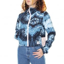 Herschel-Womens Cropped Wind Tie Dye Indigo Blue / Rosewater Winter Jacket-40057-00679