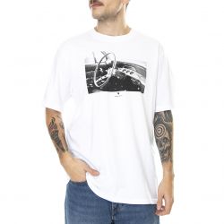 Herschel-Mens Tee V8 White Crew-Neck T-Shirt-50027-00668