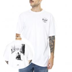 Herschel-Mens Merrit Bright White Crew-Neck T-Shirt-50027-00655