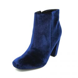 Steve Madden-Womens Pacers Blue Velvet Ankle Boots-PACE01S1578065