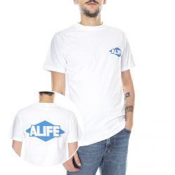 Alife-Drafting T-Shirt - White - Maglietta Girocollo Uomo Bianca