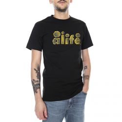 Alife-2 Tone Bubble Graphic T-Shirt - Black - Maglietta Girocollo Uomo Nera