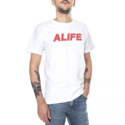 Alife-Sonar T-Shirt - White - Maglietta Girocollo Uomo Bianca