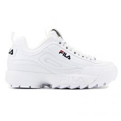 Fila-Mens Disruptor Low Profile White Shoes-1010262-1FG