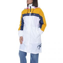 TOMMY HILFIGER-Womens TJW Colorblock Classic White / Multicolor Parka Jacket-DW0DW06069100