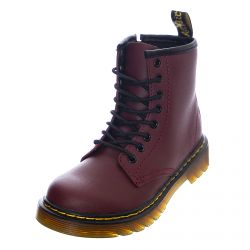 DR.MARTENS-Junior 1460 Boots - Cherry Red Softy - Stivali Stringati Profilo Medio Ragazzi Bordeaux-DMK1460CR15382601