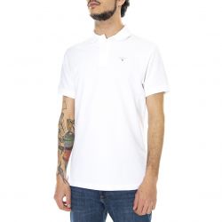 Barbour-Mens Sports White Polo Shirt-MML0358-WH11-SS22