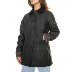 Barbour-Classic Bedale Wax Jacket Olive - Giacca Invernale Donna Marrone-FW22-LWX0668-OL71