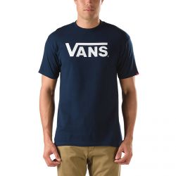 Vans-Mens Classic Navy Blue / White Crew-Neck T-Shirt-VGGGNAV