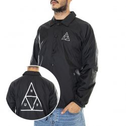 Huf-Mens Essentials Coaches Black Winter Jacket-JK00116-BLACK