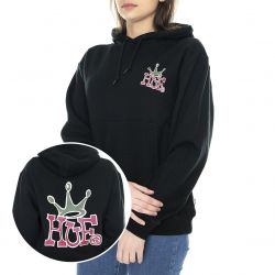 Huf-Womens Huf Crown Black Hooded Sweatshirt-WPF0012-BLACK