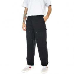 Huf-Gilman Double Knee Pant Black - Pantaloni Uomo Neri-PT00207-BLACK