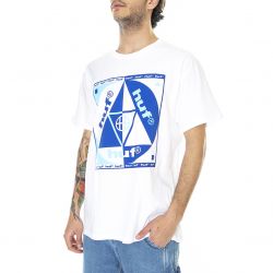 Huf-Mens Blue Code White T-Shirt-TS01639-WHITE