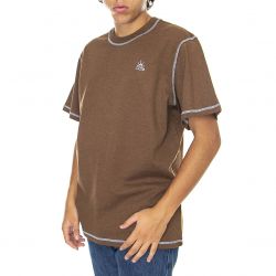 Huf-Mens Contrast Crown Relaxed Brown Heather T-Shirt-KN00369-BRHTR