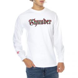 Thunder-Mens Evil Rose White Long-Sleeve T-Shirt -THALS0010