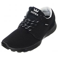 SUPRA-Mens Hammer Run Black Lace-Up Low-Profile Shoes