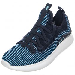 SUPRA-Mens Factor Navy / Topaz / White Lace-Up Low-Profile Shoes