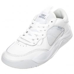 SUPRA-Mens Pecos White Lace-Up Low-Profile Shoes