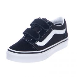 Vans-Toddler UY Old Skool Shoes - Black / True White - Scarpe Profilo Basso Bambino Nere-VN000VHE6BT1M