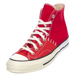Converse-Mens Chuck 70 Reconstructed Canvas Red Hi Sneakers-164554C