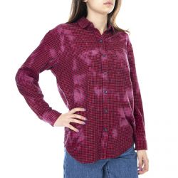 Obey-Rey Button-Down Woven Shirt - Red / Multi - Camicia Donna Multicolore-281200069-RDM