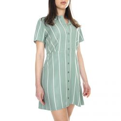 Obey-Amalfi Shirt Dress - Pistacho / Multi - Abito Donna Verde / Multicolore-401500295-PIC