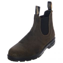 Blundstone-Mens Waxed Classic Suede 1615 Dark Olive / Brown Ankle Boots -1615-1615-FW20