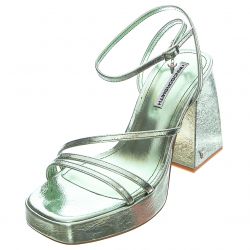 Windsor Smith-Womens Charms Mint Crinkle Foil Sandals-WSSCHARMS-MNT