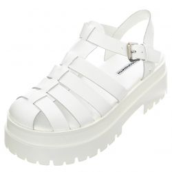 Windsor Smith-Womens Twitch White Sandals-WSSTWITCH-WHI