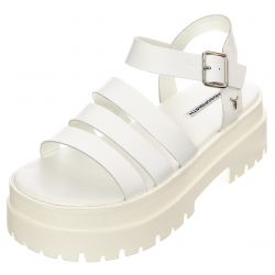 Windsor Smith-Womens Toxins White Leather Sandals-WSSTOXINS-WHI