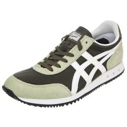 Asics-W' New York Bronze Green / White Lace-Up Shoes