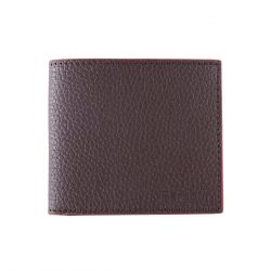 Barbour-Colwell Leather Billford Wallet Dark Brown 