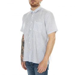 Barbour-Deerpark Tailored Shirt Navy - Camicia Maniche Corte Uomo Blu