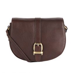 Barbour-Laire Leather Saddle Bag Dark Brown-222MLBA0349-BR71