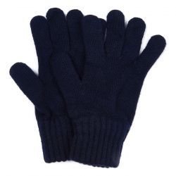 Barbour-Lambswool Gloves Navy - Guanti Blu