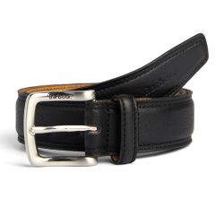 Barbour-Moray Leather Belt Black