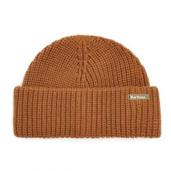 Barbour-Mosely Beanie Hat Cinnamon - Cappellino a Cuffia Marrone